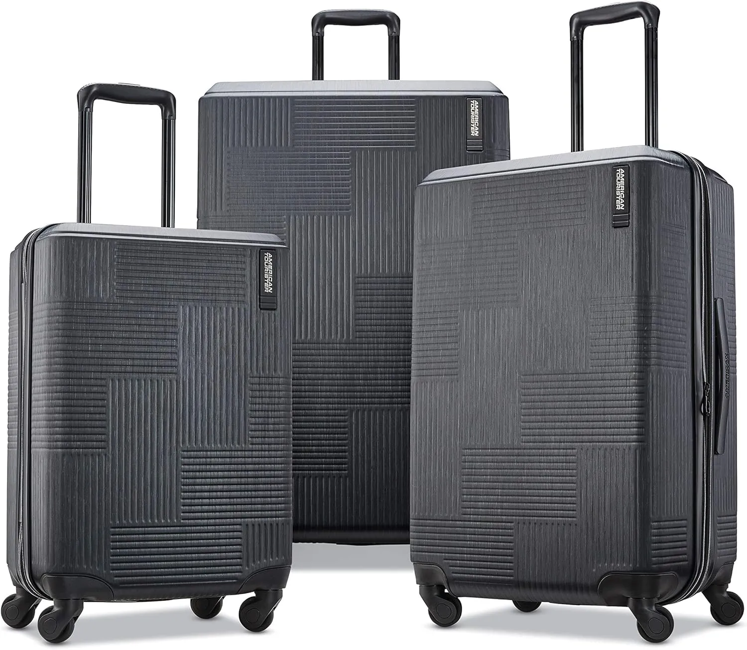 American Tourister Stratum XLT Expandable Hardside Luggage with Spinner Wheels, Jet Black, Carry-On 21-Inch