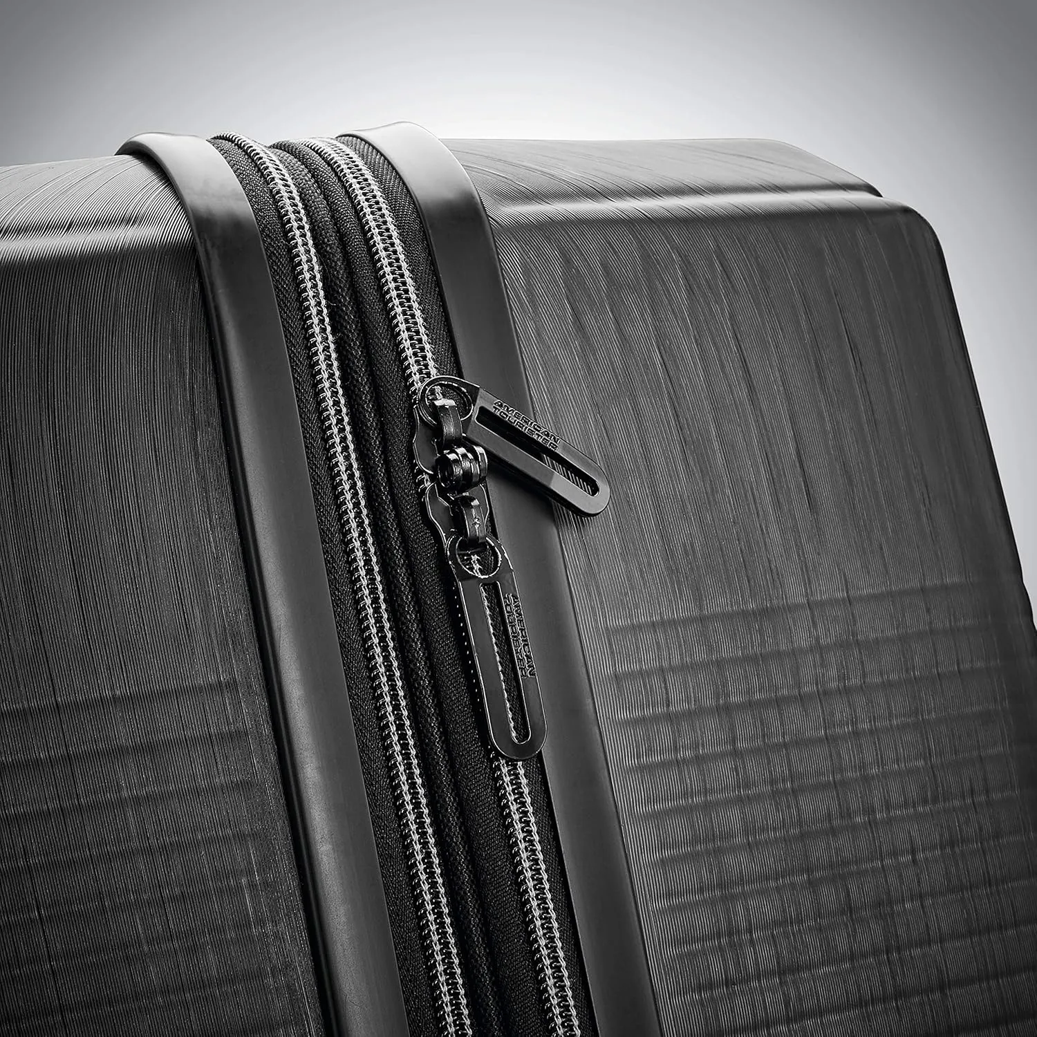 American Tourister Stratum XLT Expandable Hardside Luggage with Spinner Wheels, Jet Black, Carry-On 21-Inch