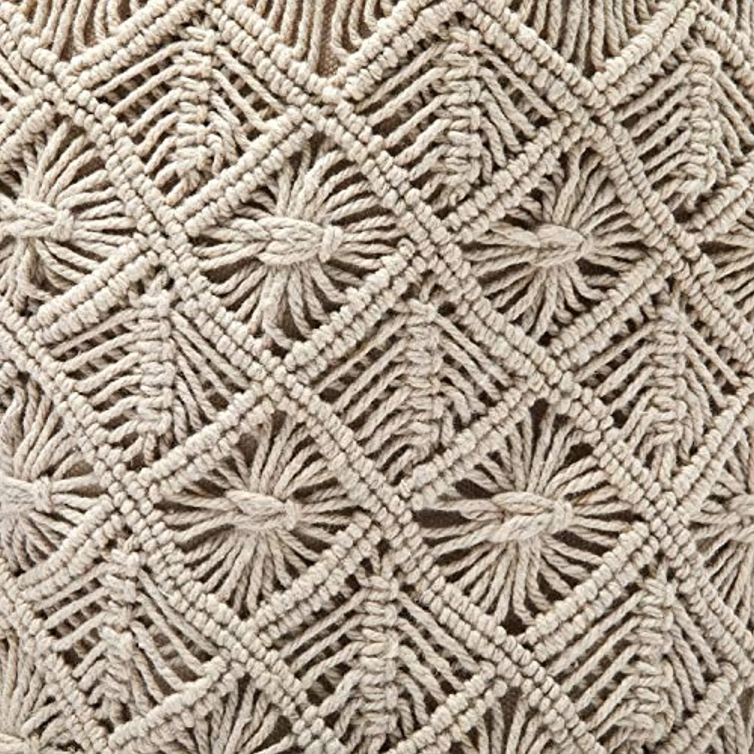 Americanflat Woven Macrame Storage Basket, Natural Cotton Rope (3 Pack of Gray)