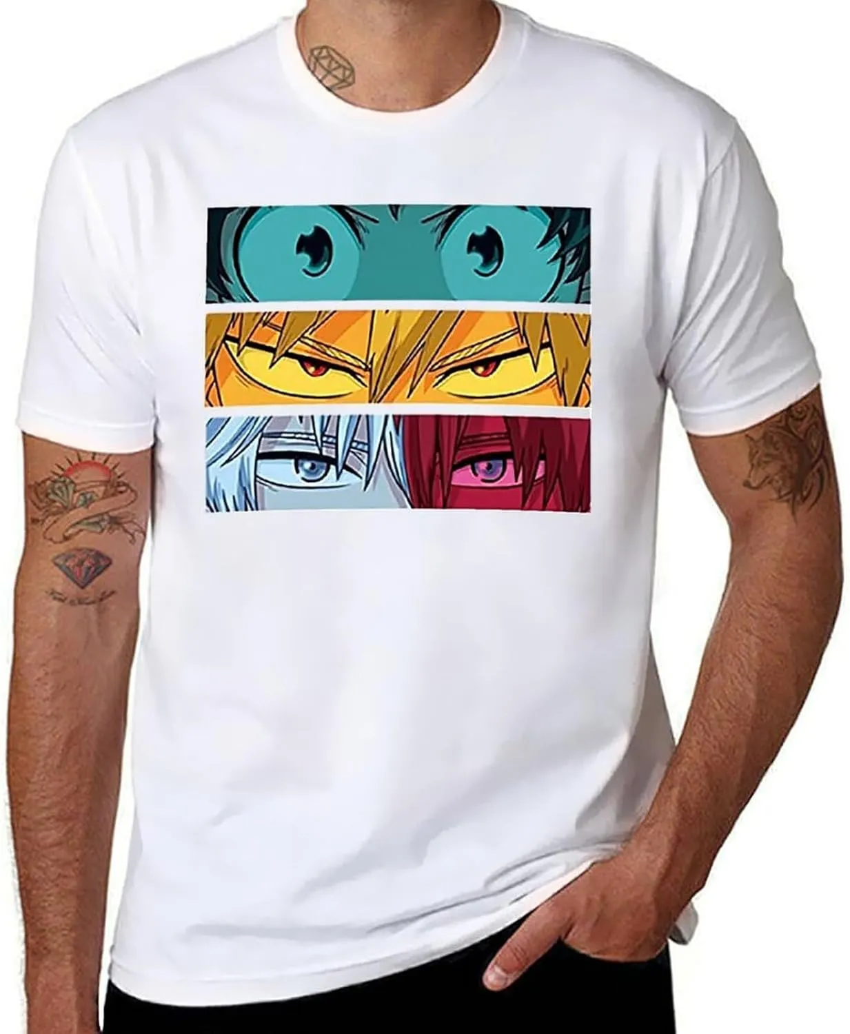 Anime Style Hero School Graphic T-Shirt for Men and Women, Cool Superpower Academy Tee, Japanese Cartoon Shirt