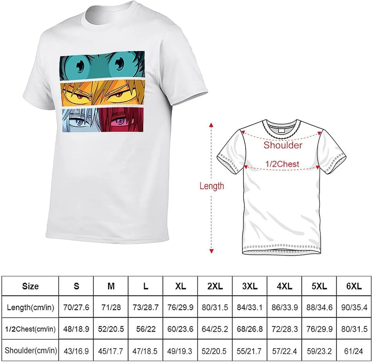 Anime Style Hero School Graphic T-Shirt for Men and Women, Cool Superpower Academy Tee, Japanese Cartoon Shirt