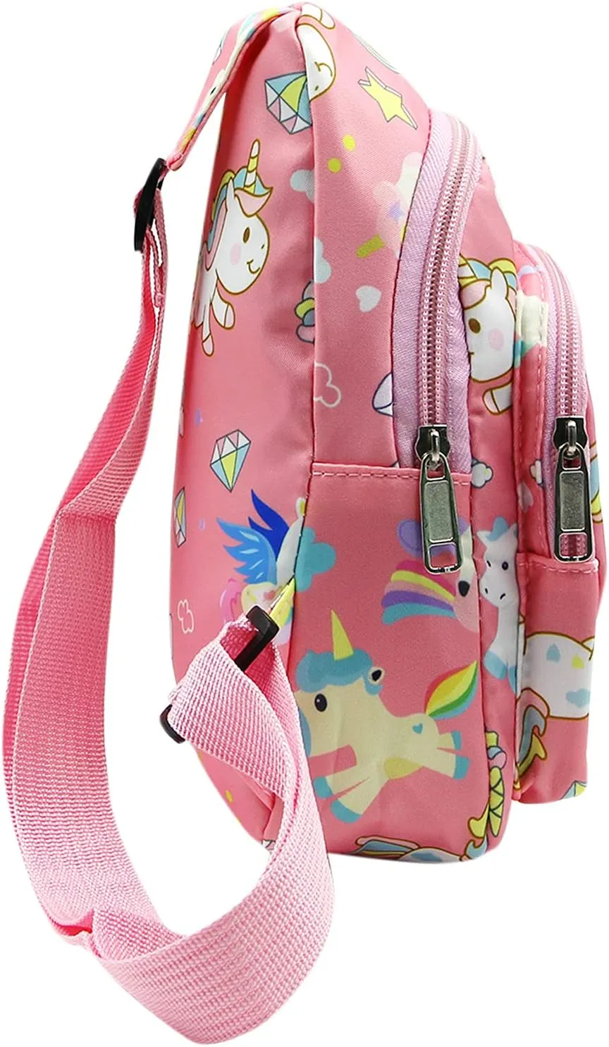 ANKOMINA Small Sling Bag for Kids Cute Cartoon Crossbody Shoulder Bag Chest Bag Fanny Pack for Outdoor,Travel,Hiking