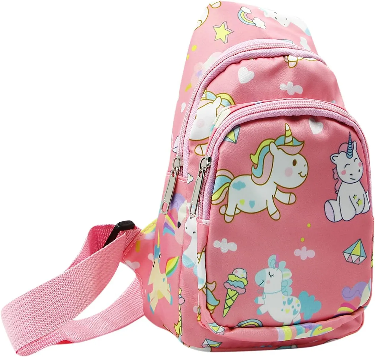 ANKOMINA Small Sling Bag for Kids Cute Cartoon Crossbody Shoulder Bag Chest Bag Fanny Pack for Outdoor,Travel,Hiking