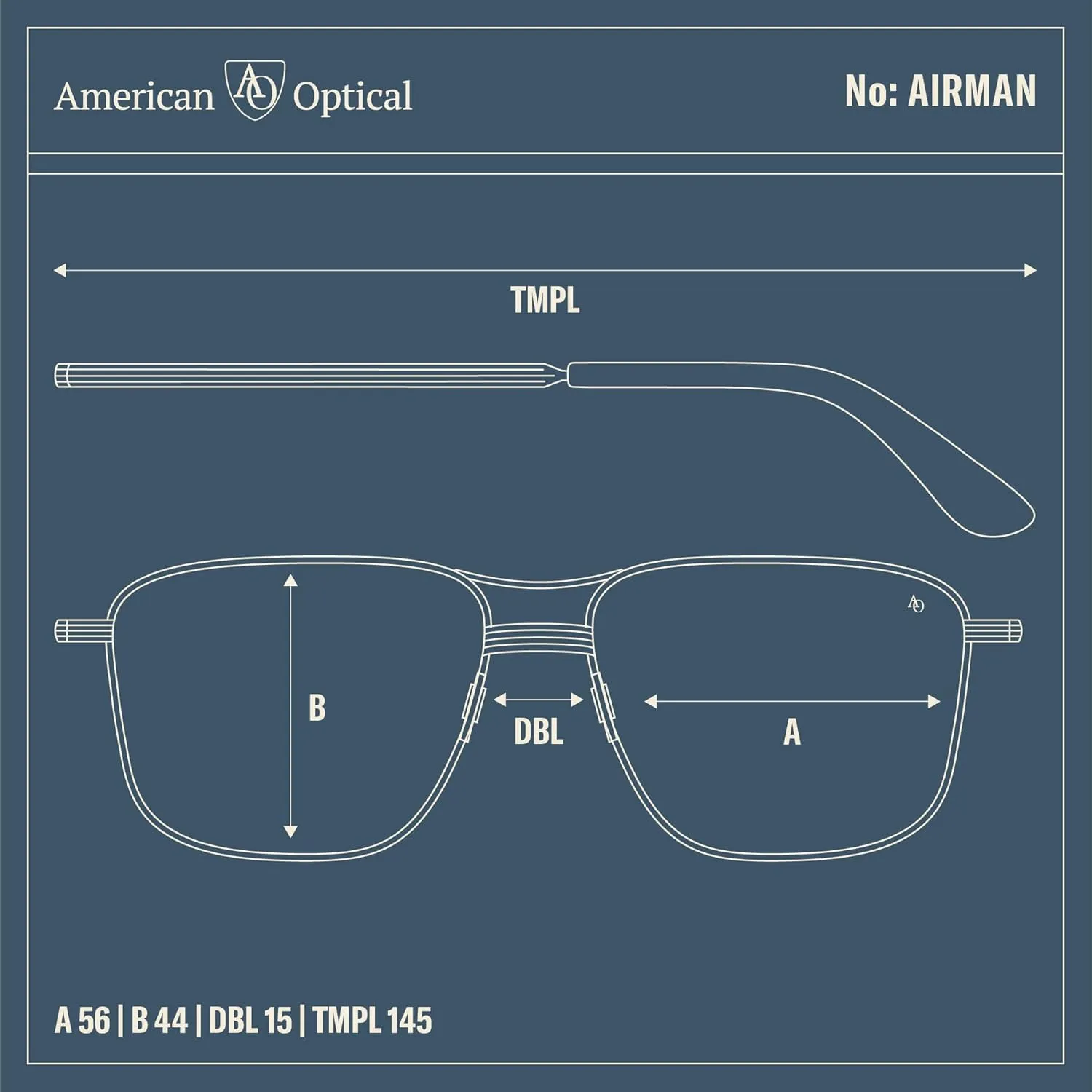 AO Airman Sunglasses - AOLite Nylon Lenses - Polarized