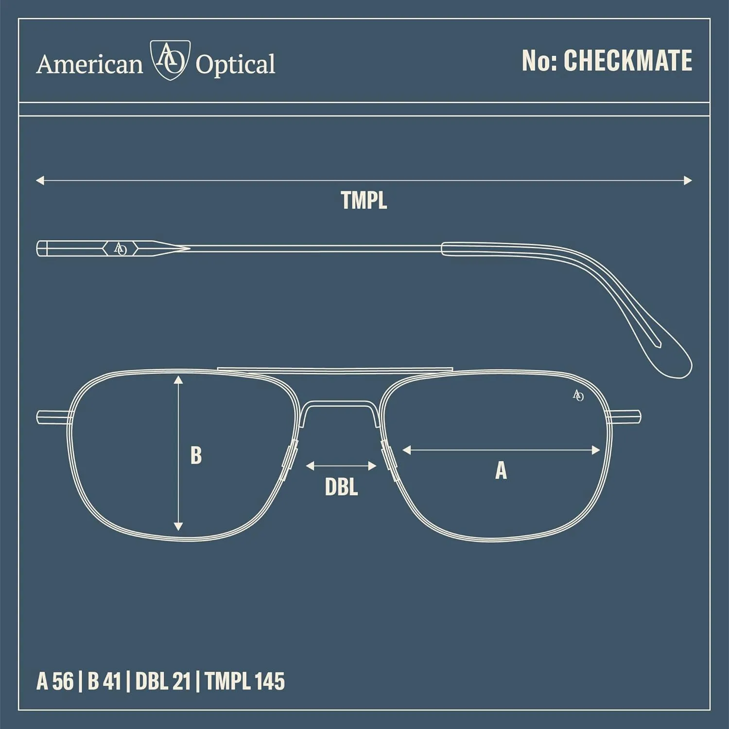 AO Checkmate Sunglasses - AOLite Nylon Lenses - Polarized