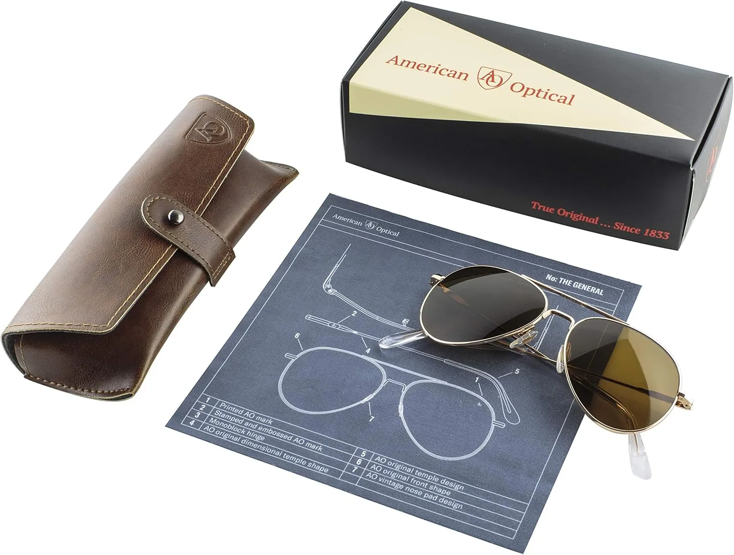 AO General Sunglasses - AOLite Nylon Lenses - Polarized