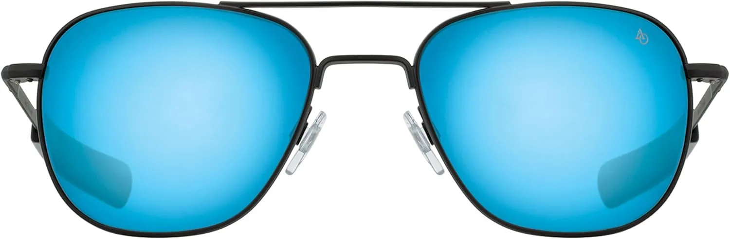 AO Original Pilot Sunglasses - AOLite Mirrored Nylon Lenses - Bayonet Temple