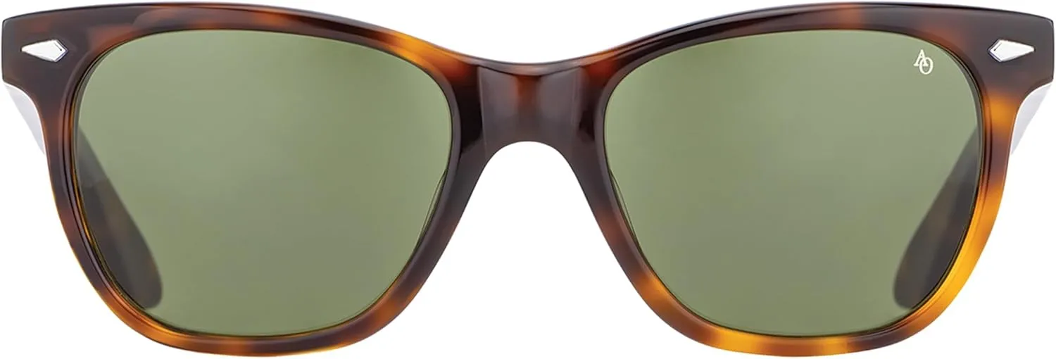 AO Saratoga Sunglasses - Tortoise - Calobar Green AOLite Nylon Lenses - 54-19-145