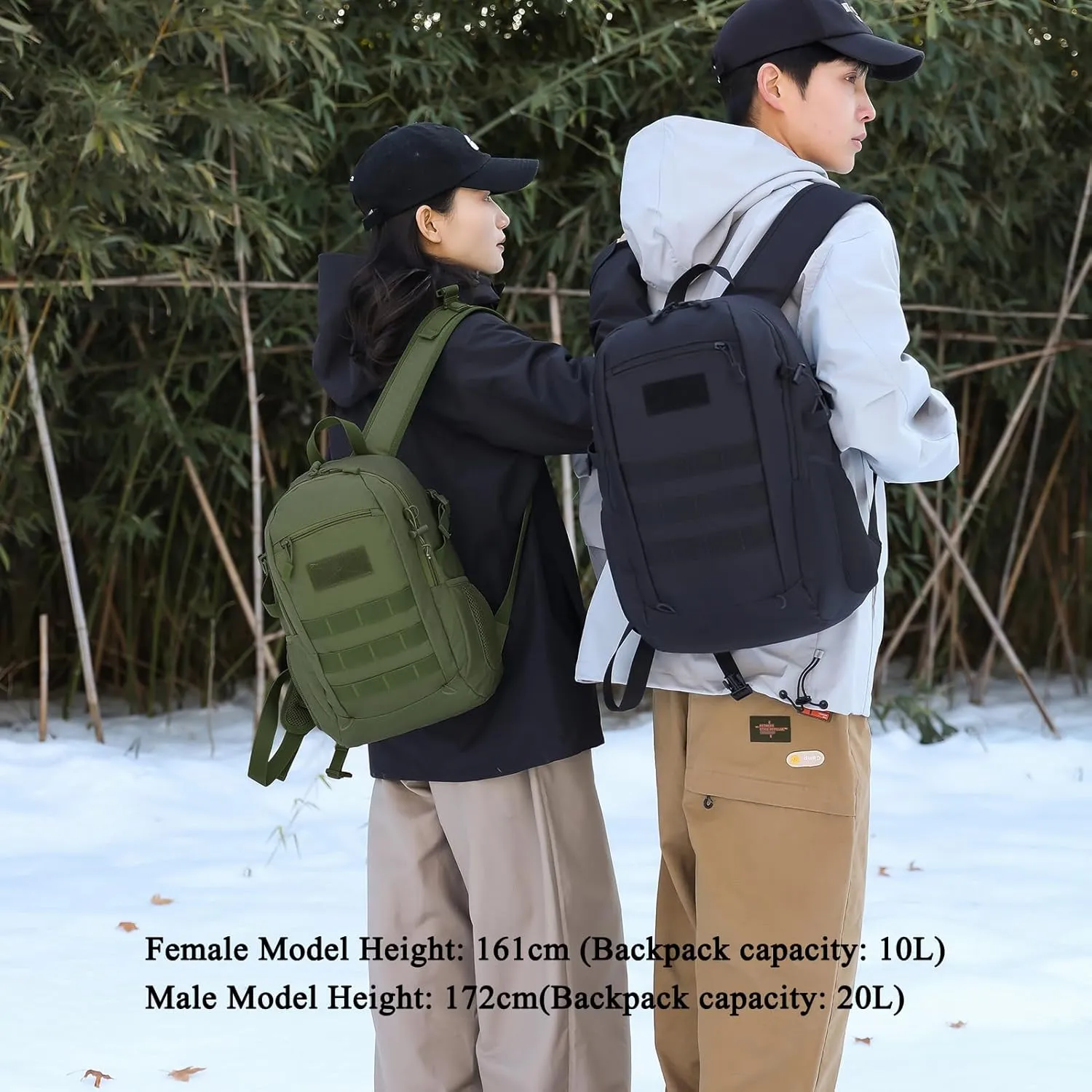 ArcEnCiel 10L/20L Mini X-Small Tactical Backpack MOLLE Daypack Gear Pack Camping Bag with Patch
