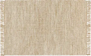 Area Rug Runner Washable - 2'x3' Rugs for Living Room Woven Boho Rug for Bedroom, Bathroom, Entryway, and Farmhouse Entry Decor - Beige/White