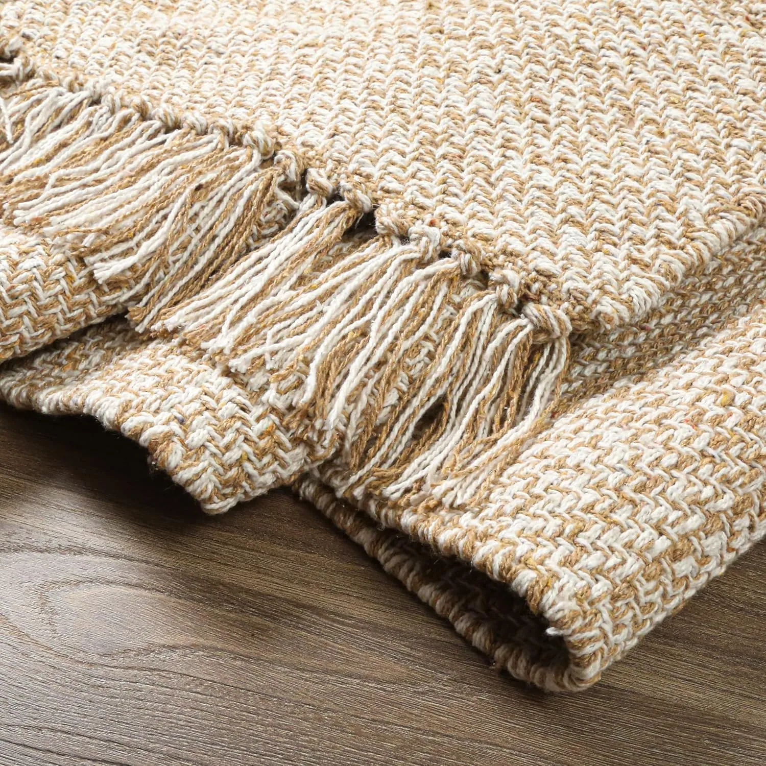 Area Rug Runner Washable - 2'x3' Rugs for Living Room Woven Boho Rug for Bedroom, Bathroom, Entryway, and Farmhouse Entry Decor - Beige/White