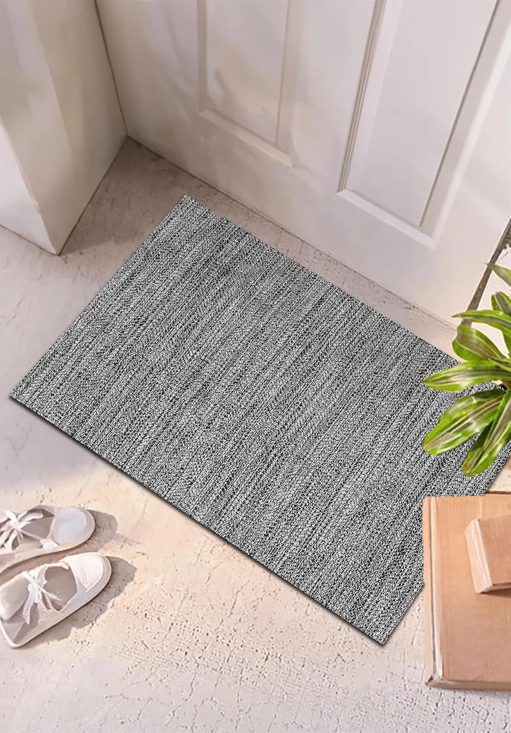 Area Rug Runner Washable - 2'x3' Rugs for Living Room Woven Boho Rug for Bedroom, Bathroom, Entryway, and Farmhouse Entry Decor - Black/Off White