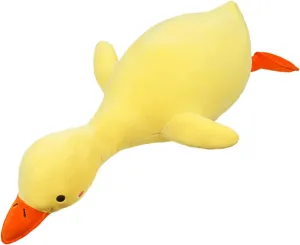ARELUX 35.4in Duck Plush Toy, Yellow Drake Stuffed Animal Soft Adorable Hugging Pillow Cute Goose Plushies Birthday Gift for Boys Girls Kids & Adults