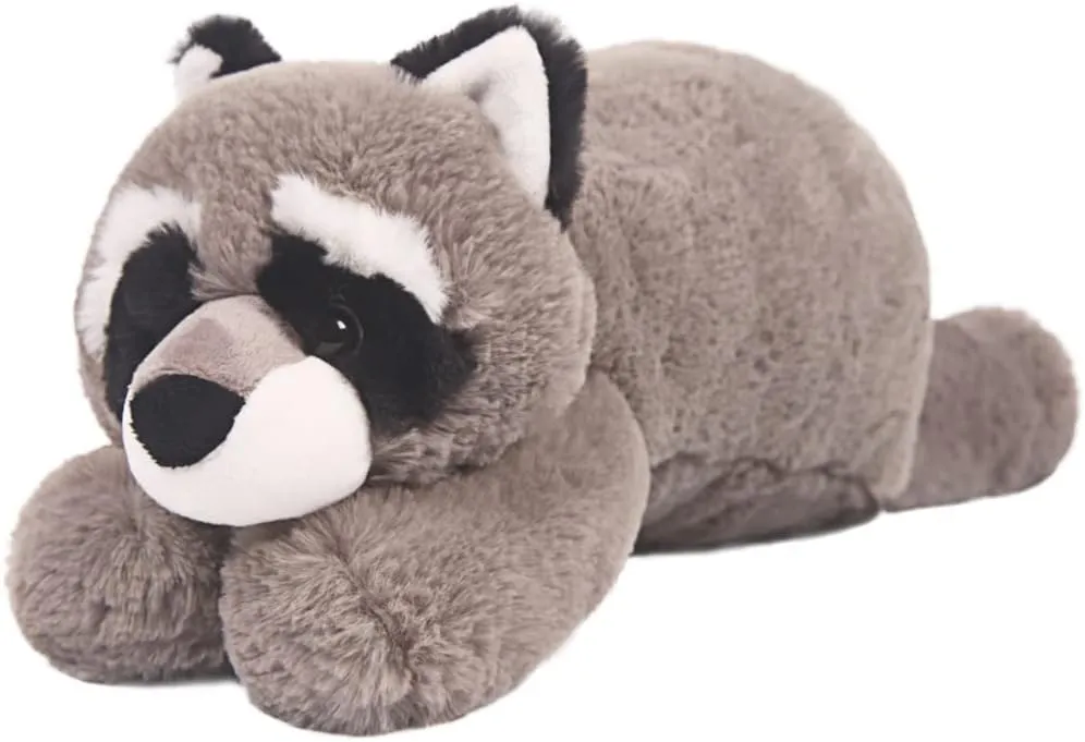 ARELUX Soft 18in Raccoon Stuffed Animals: Raccoon Plush Cute Cuddly Body Pillow Hug Sleeping Fluffy Wild Animal Toys Bed Decor Plushie Doll Friends Family Member