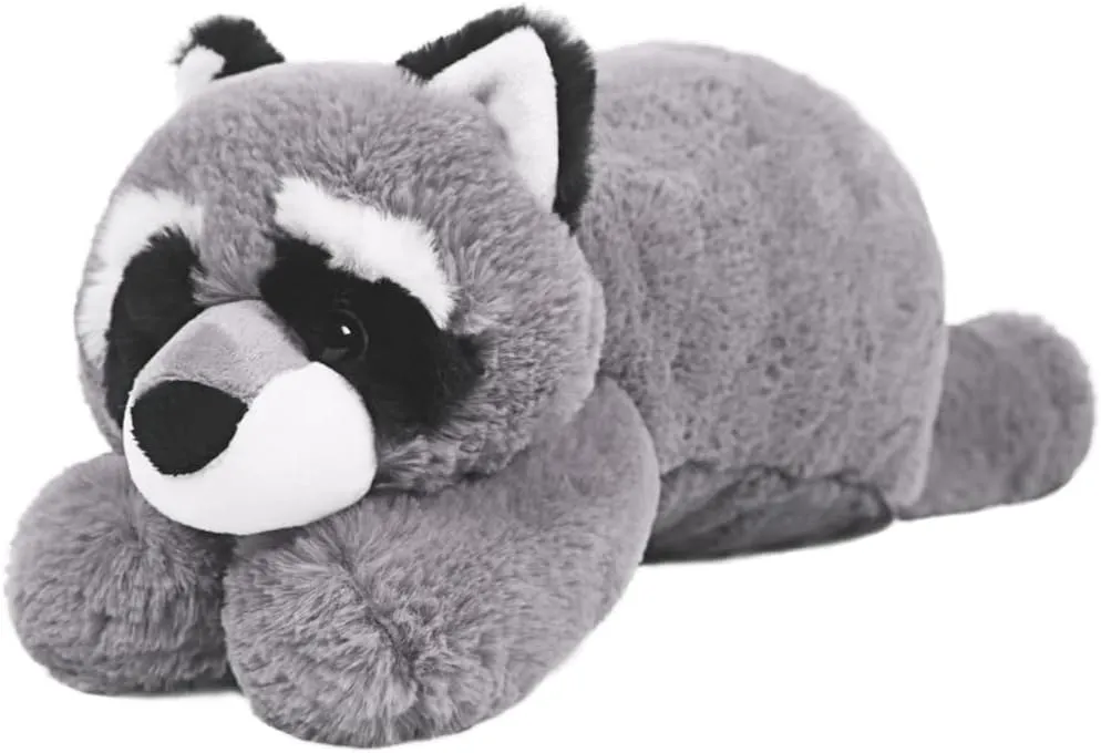 ARELUX Soft 18in Raccoon Stuffed Animals: Raccoon Plush Cute Cuddly Body Pillow Hug Sleeping Fluffy Wild Animal Toys Bed Decor Plushie Doll Friends Family Member