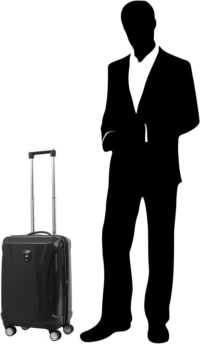 Atlantic Ultra Lite Hardside Expandable Spinner, Jade Black, Carry-on