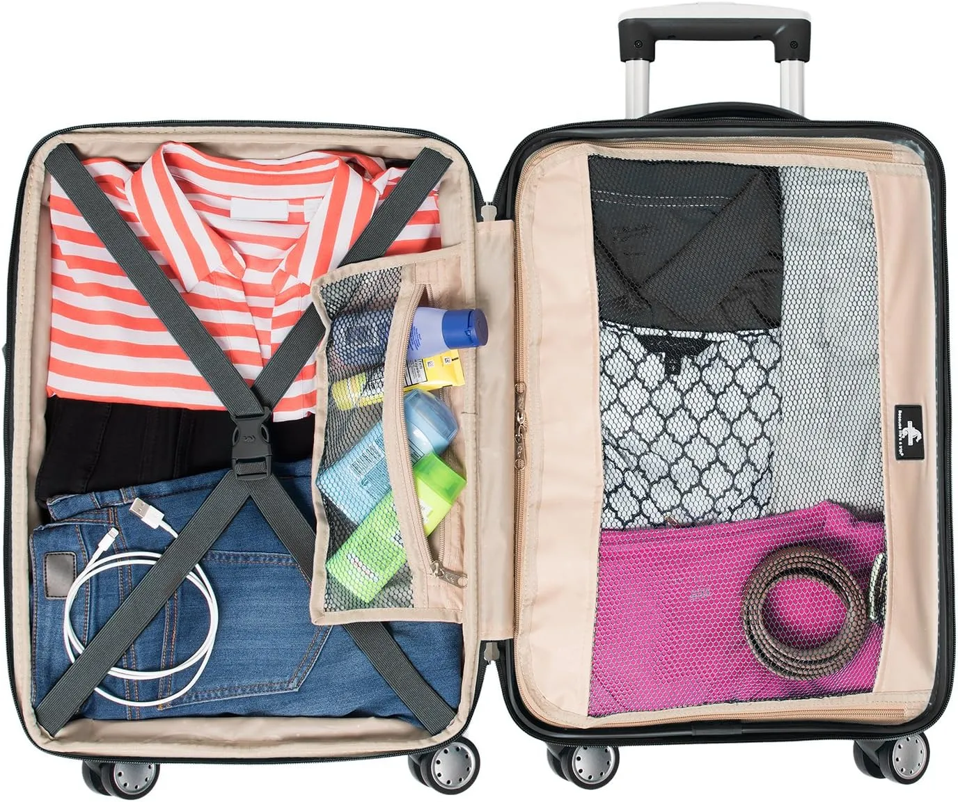 Atlantic Ultra Lite Hardside Expandable Spinner, Jade Black, Carry-on