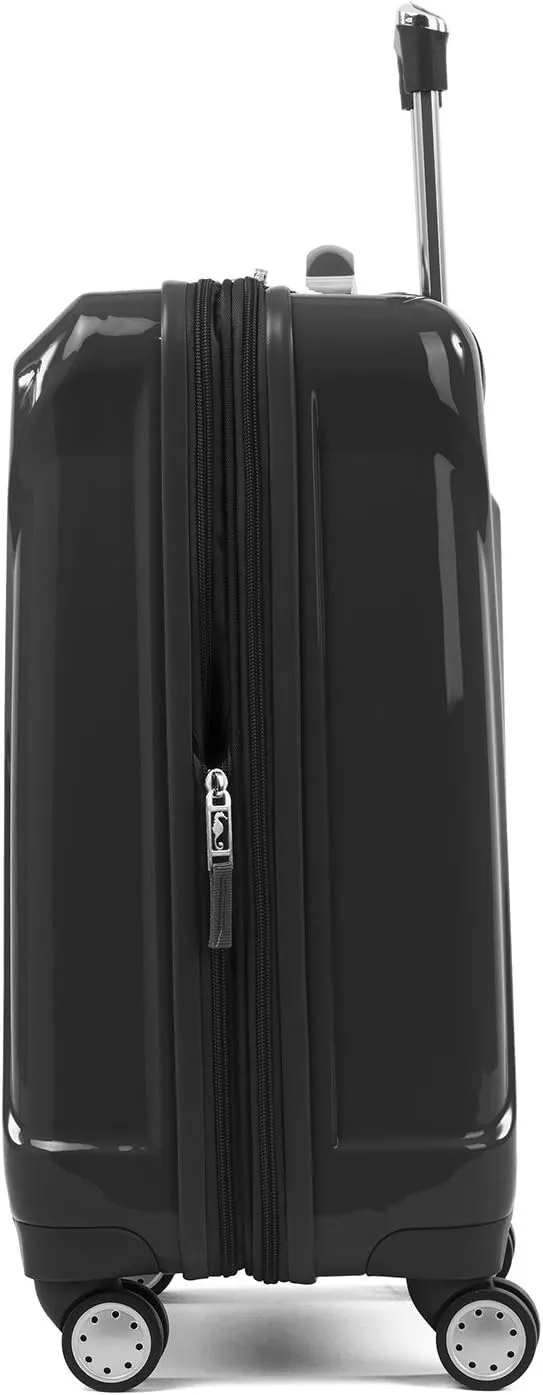 Atlantic Ultra Lite Hardside Expandable Spinner, Jade Black, Carry-on