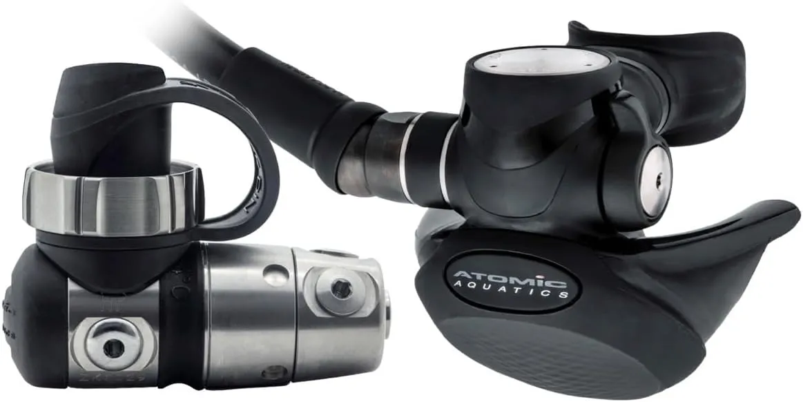 Atomic Aquatics TFX Scuba Diving Regulator | Unique Front Exhaust Design | Provides Effortless Breathing in All Diving Positions| Durable Titanium Components