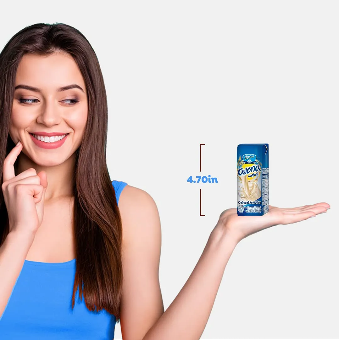 AVENA ALPINA Original Oatmeal Smoothie. 100% Organic Whole Grain Oats. Low Sugar, Low Carbs, Non-GMO Oats. Your Instant Oatmeal 24 Pack x 6.7 ounces each.