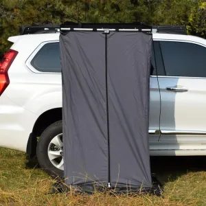 Awning Shower Tent for Car, Side Shower Room with LED Light, SUV Truck Bathroom Toilet Tents,Outdoor Camping Portable Privacy Protection Shelter (Grey 196X94X84cm)