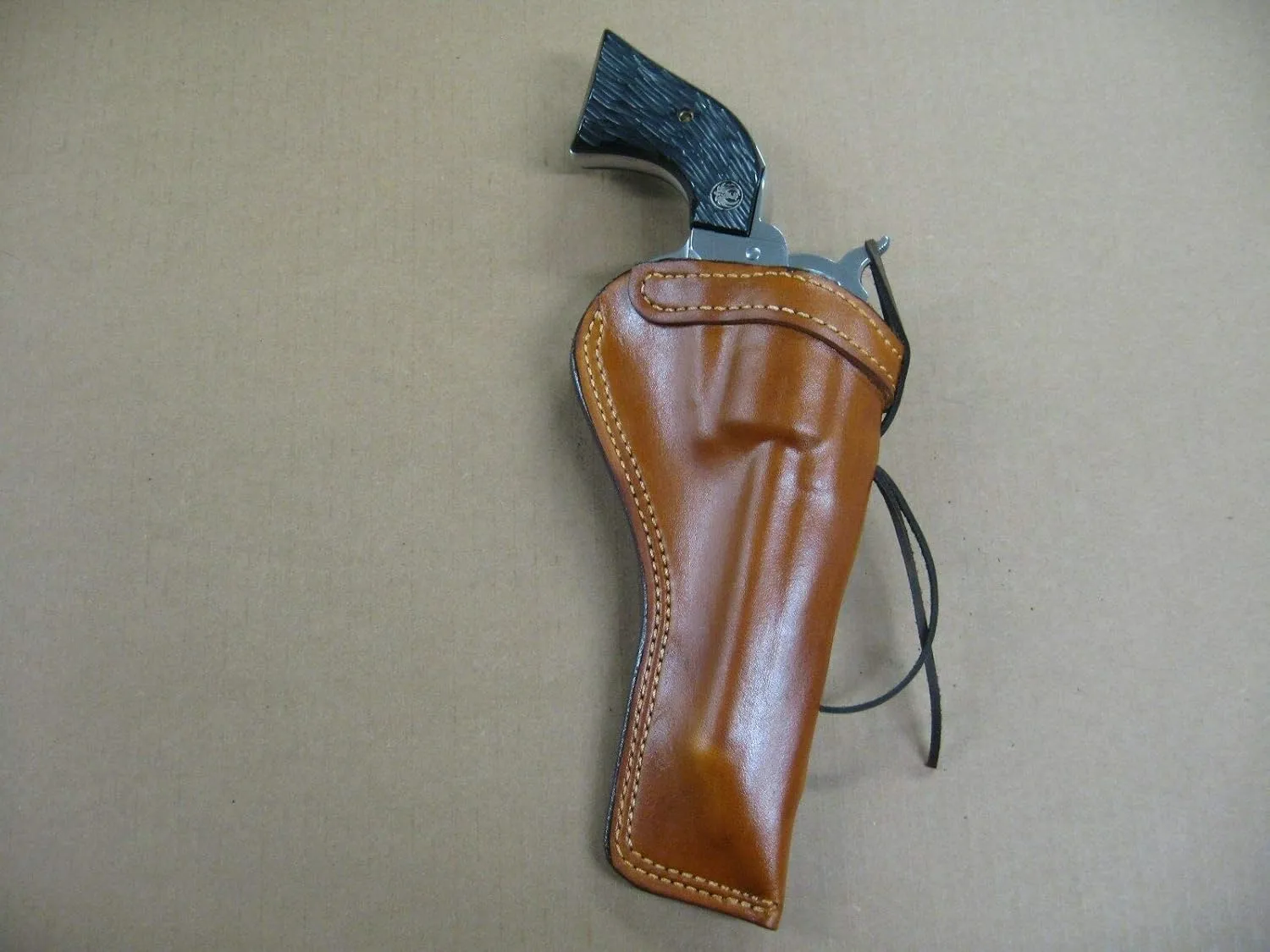 Azula Left Hand Custom Leather Molded Strong Side Gun Holster for 1851 Navy Blackpowder (Colt, Pietta,Traditions, Uberti) Single Action 7.5" Revolver TAN Left Hand