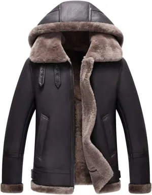 BA Design Men's RAF Aviator Flight Real Leather Jacket Bomber B3 Sheep Skin Jacket
