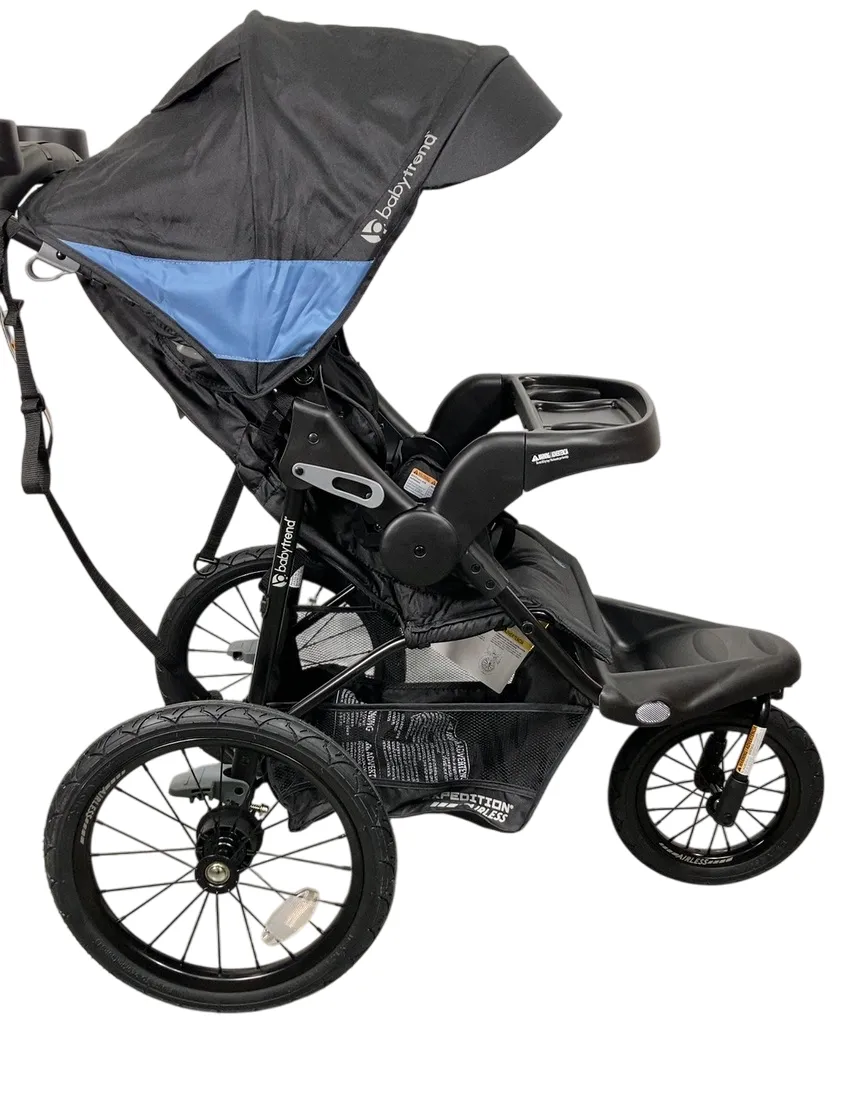 Baby Trend Expedition Zero Flat Jogger Travel System with LED Lights, 2024, Dash Blue
