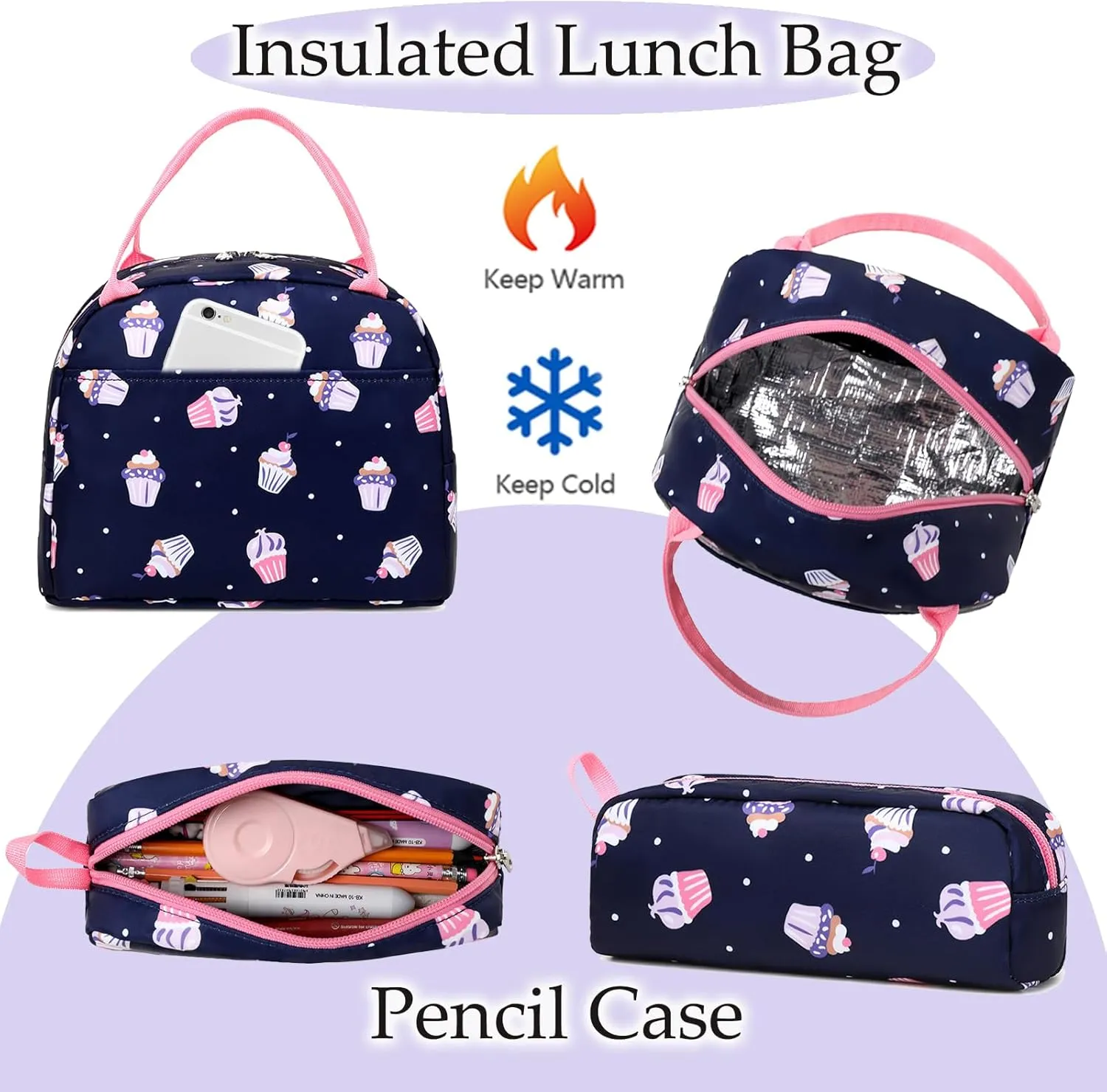 Backpack Unicorn for Girls School Preschool Backpack for Girls 3 IN 1 School Bookpack Set with Lunch Bag Pencil Bag
