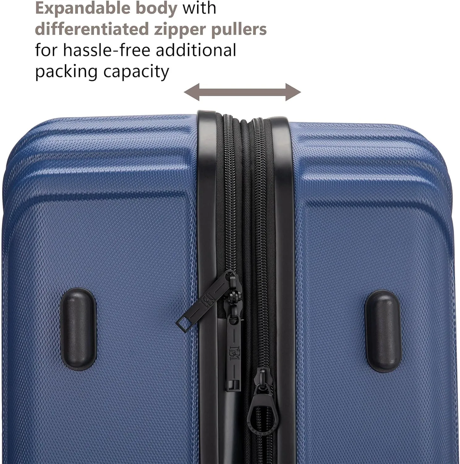 Badgley Mischka Evalyn 3 Piece Expandable Luggage Set (Navy)