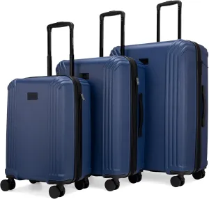 Badgley Mischka Evalyn 3 Piece Expandable Luggage Set (Navy)