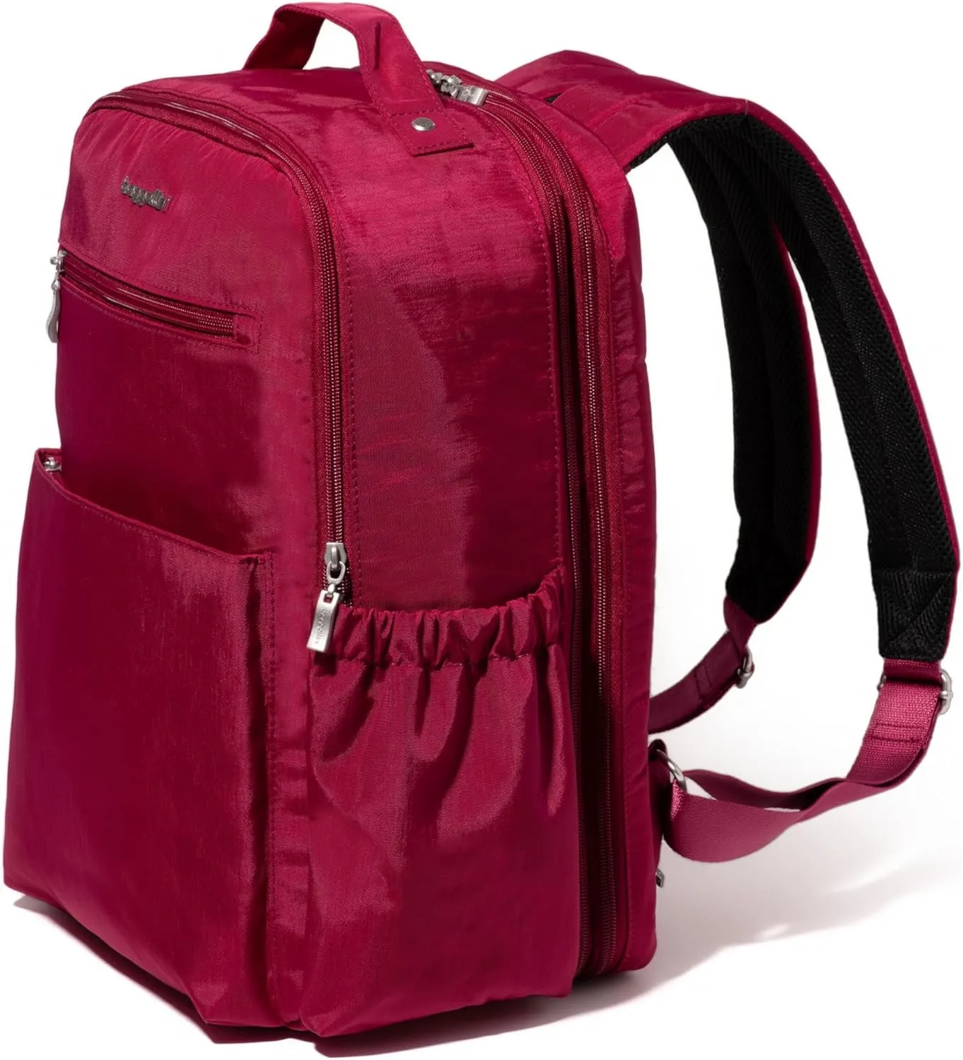 Baggallini Tribeca Expandable Laptop Backpack - 15"x11" Lightweight Work Travel Bag w/Luggage Sleeve & RFID