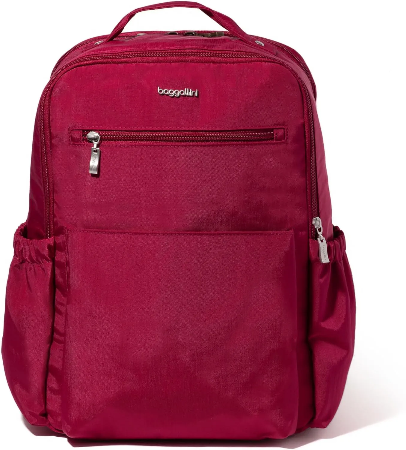 Baggallini Tribeca Expandable Laptop Backpack - 15"x11" Lightweight Work Travel Bag w/Luggage Sleeve & RFID