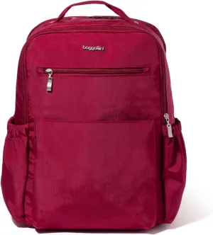 Baggallini Tribeca Expandable Laptop Backpack - 15"x11" Lightweight Work Travel Bag w/Luggage Sleeve & RFID