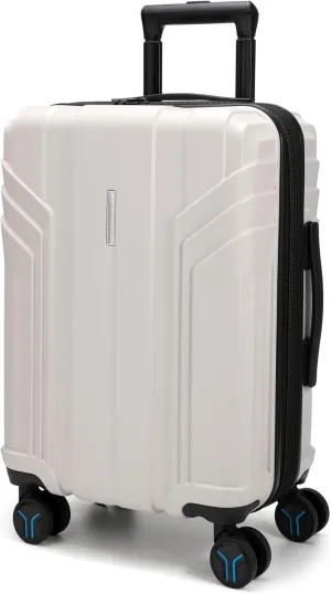 BAGSMART Expandable Carry On Luggage 22x14x9 Airline Approved, 1OO% PC Lightweight Hard Shell Suitcase, 20 Inch Travel Luggage with Spinner Wheels, Waterproof Rolling Suitcase, Biege