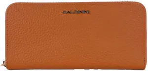Baldinini Trend Elegant Orange Leather Wallet with Women's Zipper