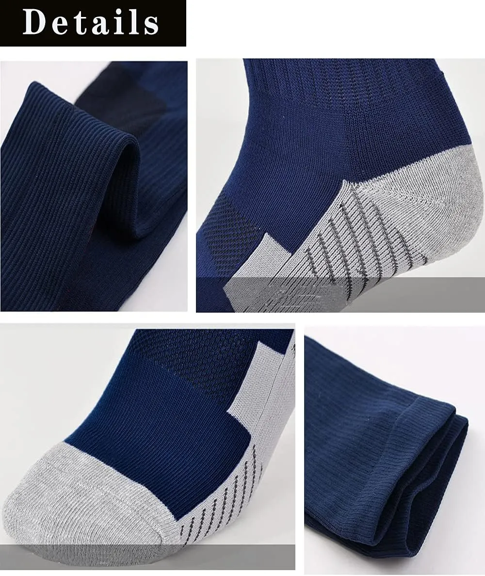 Baseball Socks 3 Pairs for Kid Youth Adult(4-20 Years Old) Team Sport Athletic Soccer Socks Cushion Softball Socks