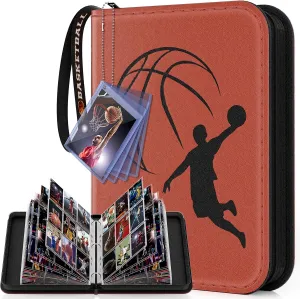 Basketball Card Binder 720 Pocket, Sports Card Binder with Card Display Design, Premium Card Holder with Sports Pattern Wristband Fit for Basketball Cards 2025