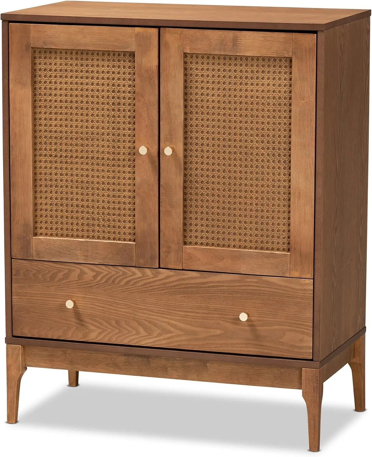 Baxton Studio Ramiel Sideboard and Server, One Size, Natural Brown/Gold