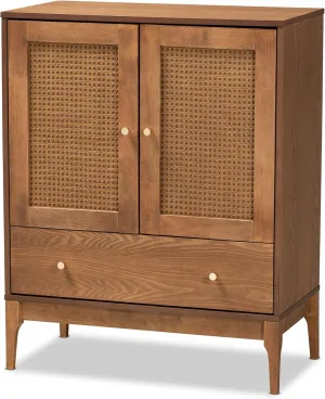 Baxton Studio Ramiel Sideboard and Server, One Size, Natural Brown/Gold