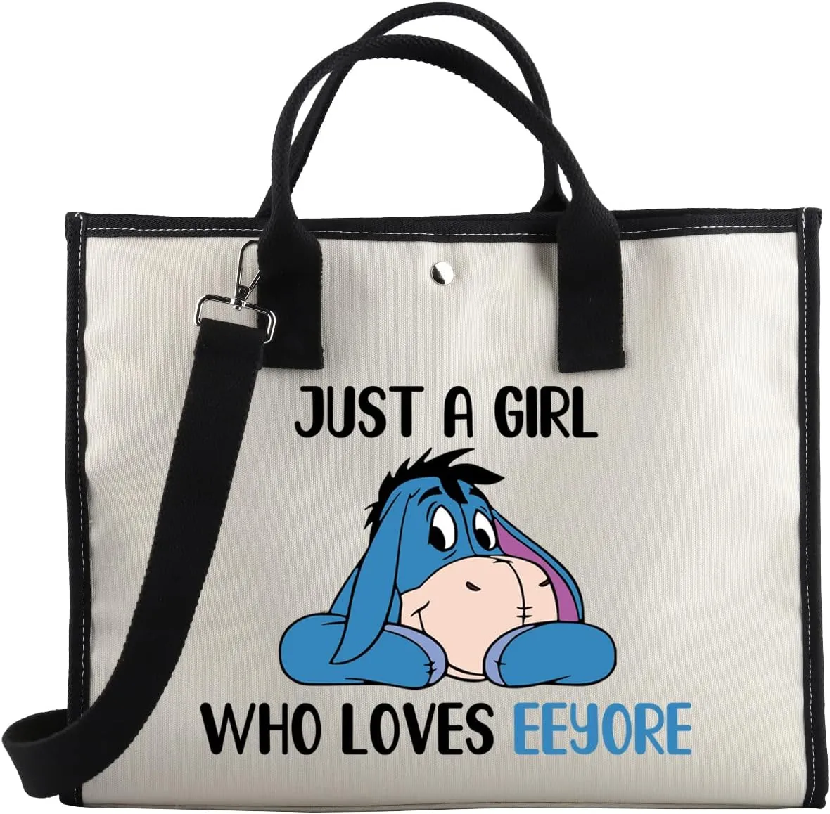 BDPWSS Donkey Tote Bag Just a Gi-rl Who Loves Donkey Gift For Donkey Lover Gift Donkey Fan Cartoon Character Fan Travel Pouch