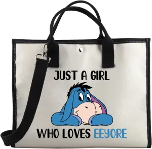 BDPWSS Donkey Tote Bag Just a Gi-rl Who Loves Donkey Gift For Donkey Lover Gift Donkey Fan Cartoon Character Fan Travel Pouch
