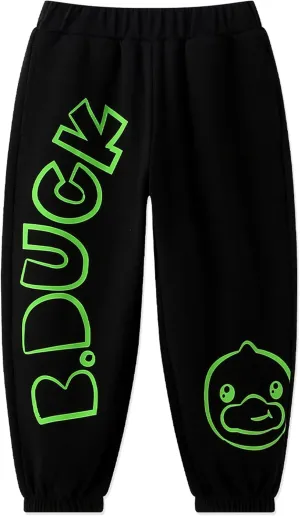 B.Duck Unisex Kids Sweatpants with Pockets Cartoon Duck Elastic Waist Joggers Pants for Toddler Boys Girls (3-12 Years)