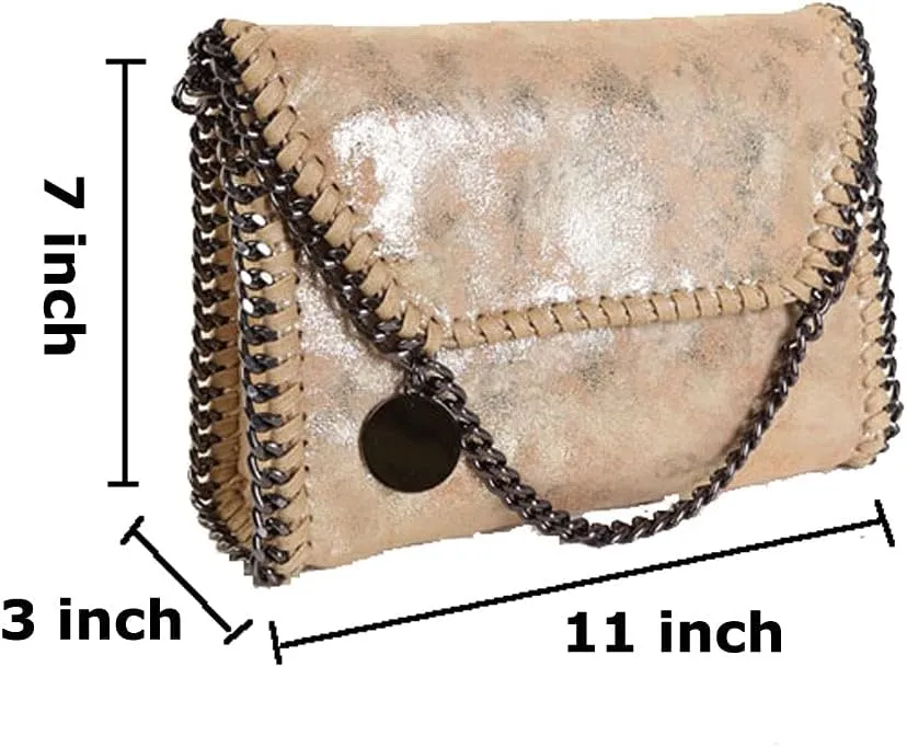 Beatfull Designer Chain Shoulder Purse for Women Soft Leather Quilted Clucth Fashion Message Crossbody bag