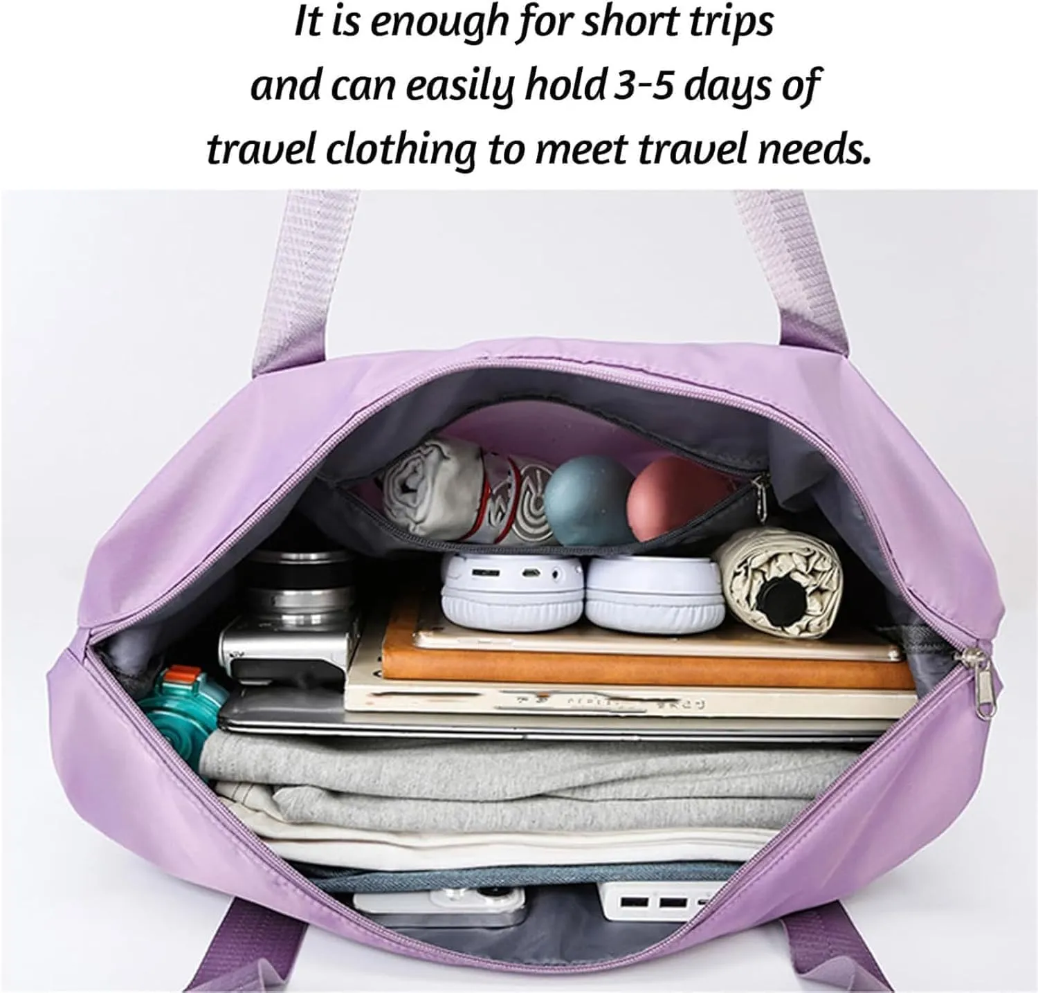 Beente Travel Bag With Wheels, 2025 New Large Capacity Travel Bag, Expandable Foldable Suitcase without Handle, Lightweight Durable Rolling Duffle Bag with Wheels (Pink)