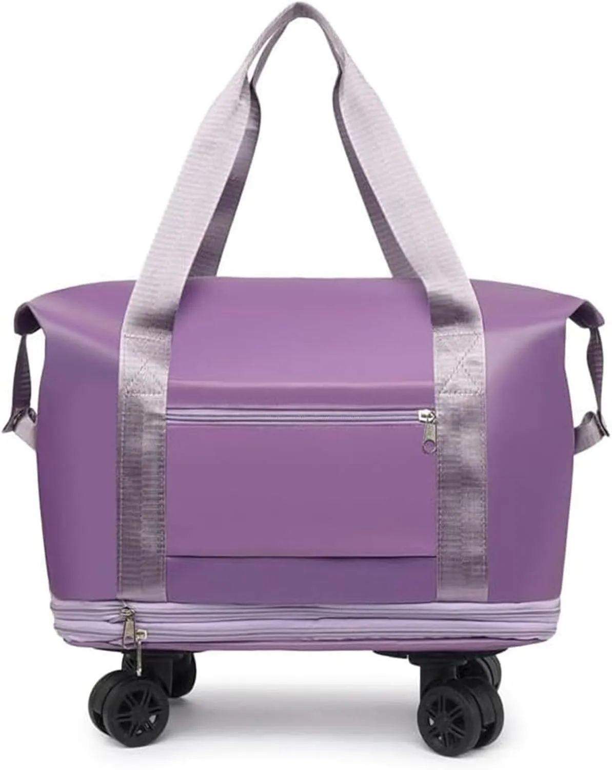 Beente Travel Bag With Wheels, 2025 New Large Capacity Travel Bag, Universal Wheel Removable, Expandable foldable duffel bag suitcase for Gym Camping Weekend Trips Business Travel (fuchsia)