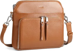 befen Genuine Leather Crossbody Purses for Women, Women's Small Crossbody Shoulder Bag with Built in RFID Wallet