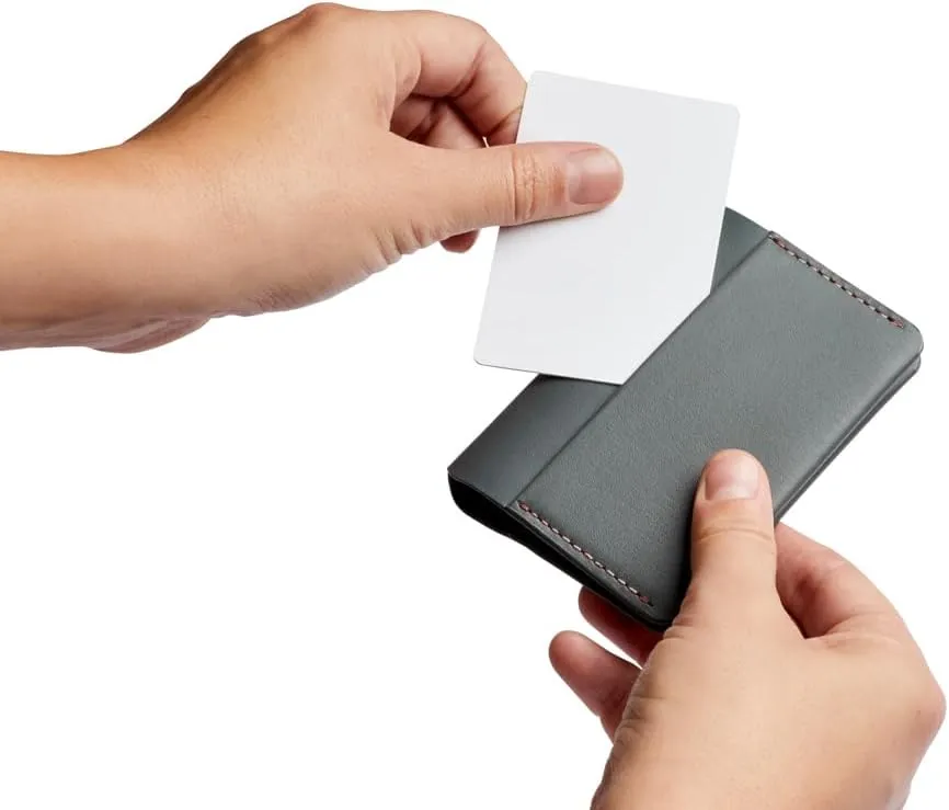 Bellroy Under Cover (slimline leather card wallet/holder with card storage, quick access slot, plus space for folded bills) - Everglade