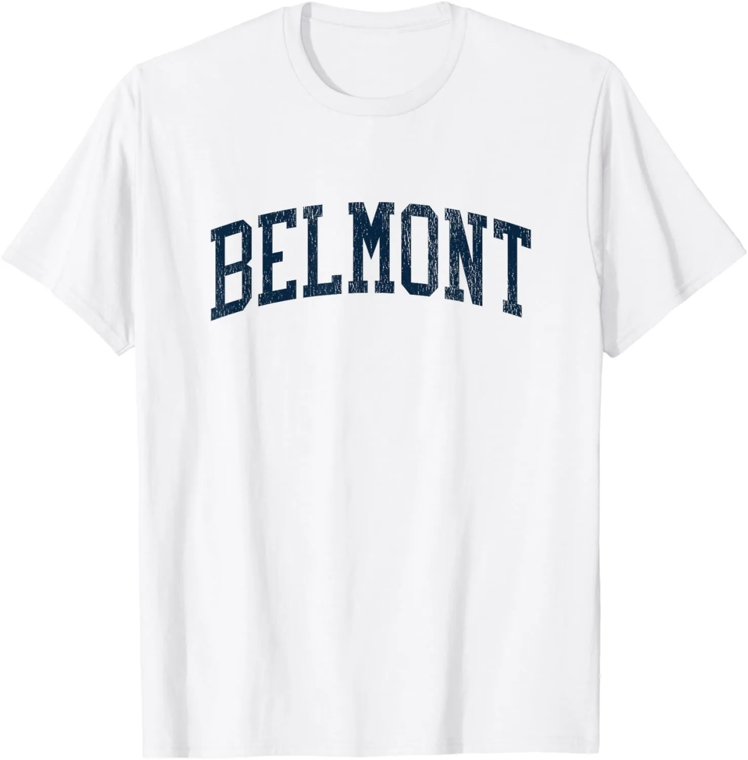 Belmont NC Vintage Athletic Sports JSN2 Navy Print T-Shirt