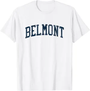 Belmont NC Vintage Athletic Sports JSN2 Navy Print T-Shirt